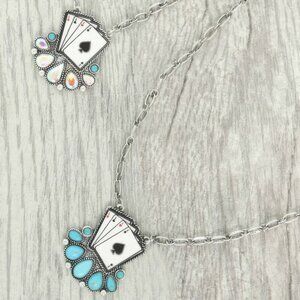 Western Ace Of Spades Pendant Necklace